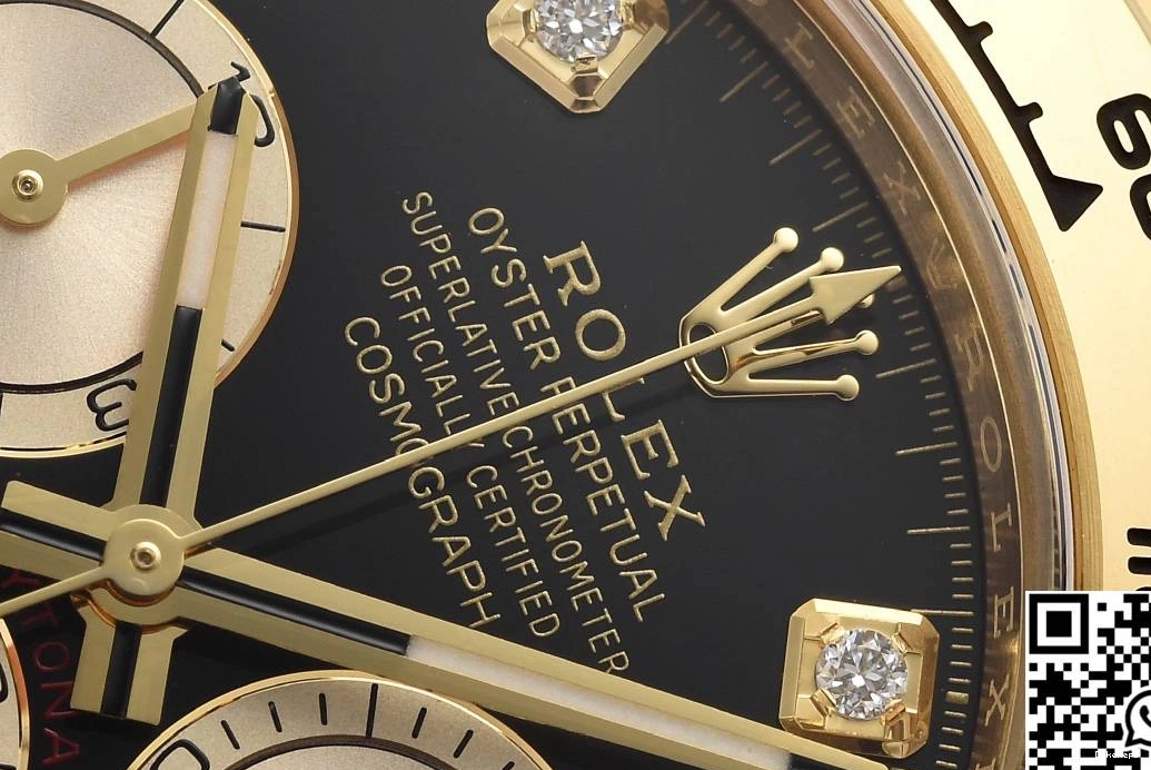 Daytona Black Hourmarker Factory Clean M126518 Rolex Bezel Diamond Cosmograph 1202